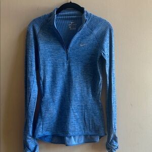 Nike Women's Heathered Blue Long Sleeve Top